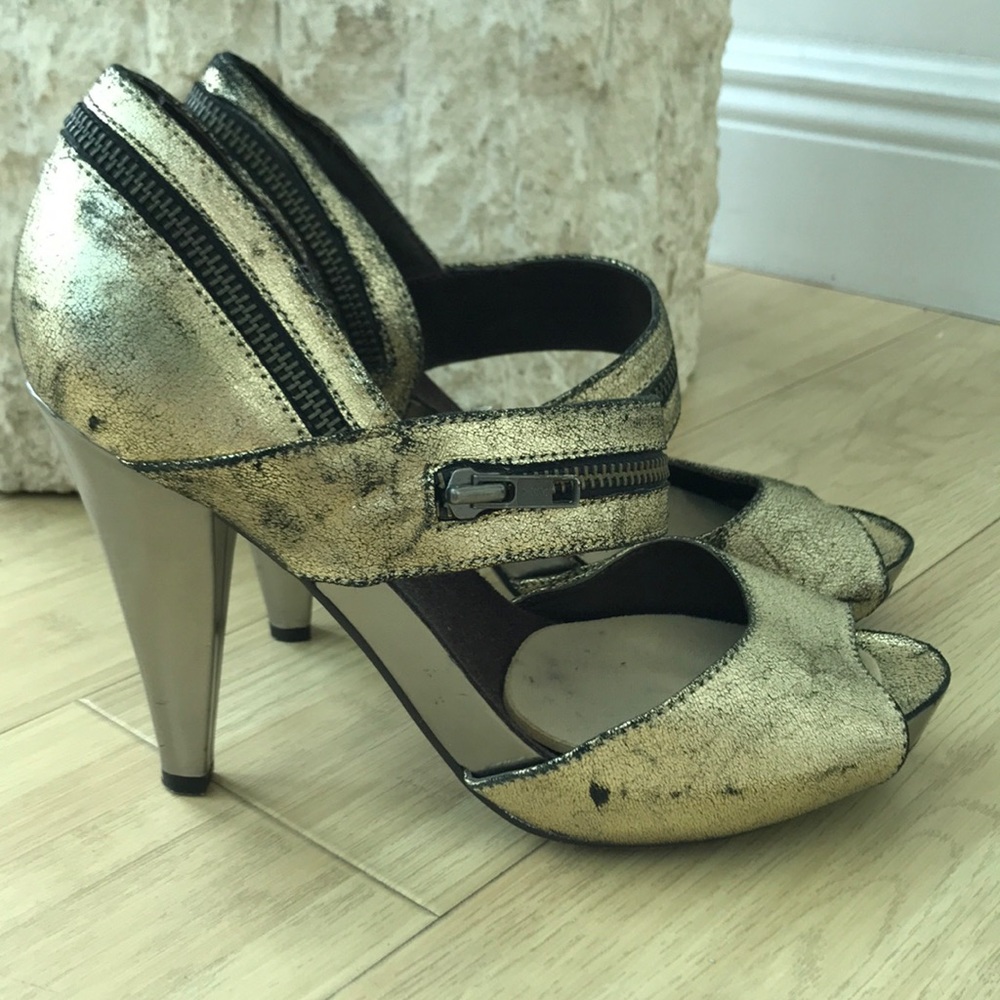 Metallic Gold Heels